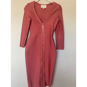 Salmon Pink Bandage Dress